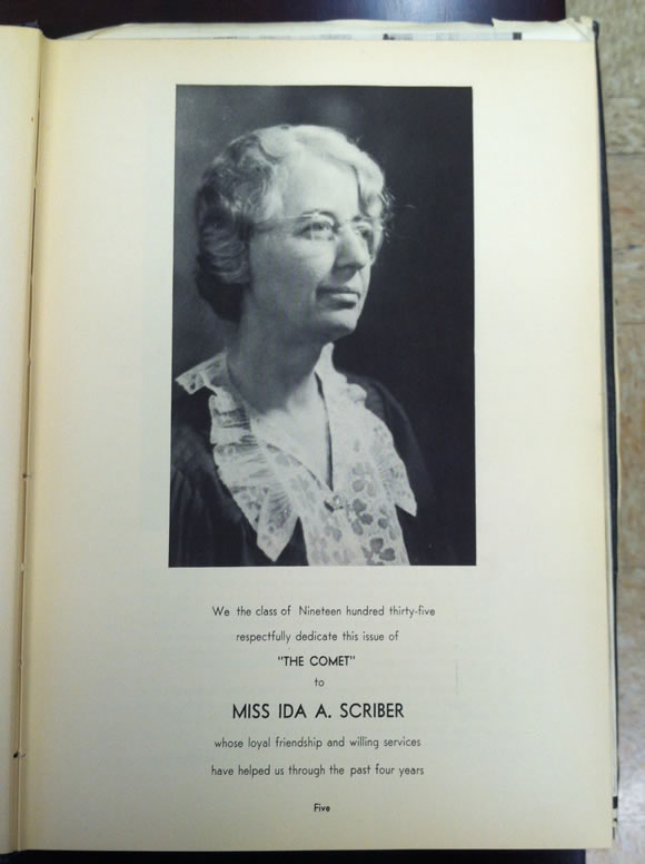 1935 HHS Yearbook pg4 Dedication